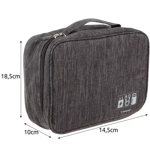 Kabelių organizatorius iso trade 25x20x10 cm pilkas