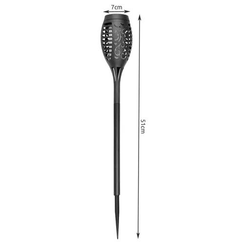 Sodo lempos su liepsnos efektu, 4 vnt., 7x51 cm