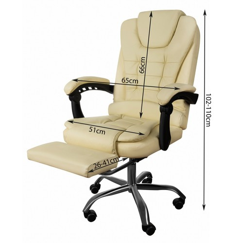 Biuro kėdė Malatec 23287, smėlio spalvos