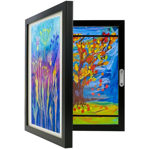 Vaikų piešinių rėmelis kruzzel, a4, 33x24x3 cm, juodas