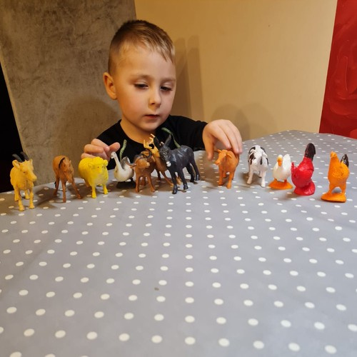 Ūkio gyvūnų figūrėlių rinkinys vaikams kruzzel, 12 vnt