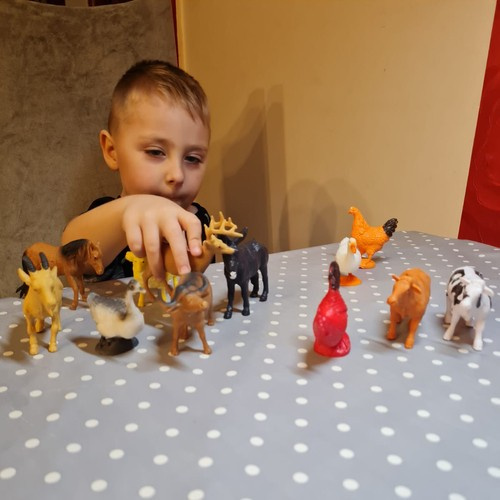 Ūkio gyvūnų figūrėlių rinkinys vaikams kruzzel, 12 vnt