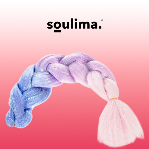 Sintetinis plaukų pluoštas ombre, 60 cm
