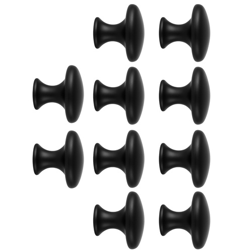 Baldų rankenėlės juodos matinės 30mm 10 vnt.