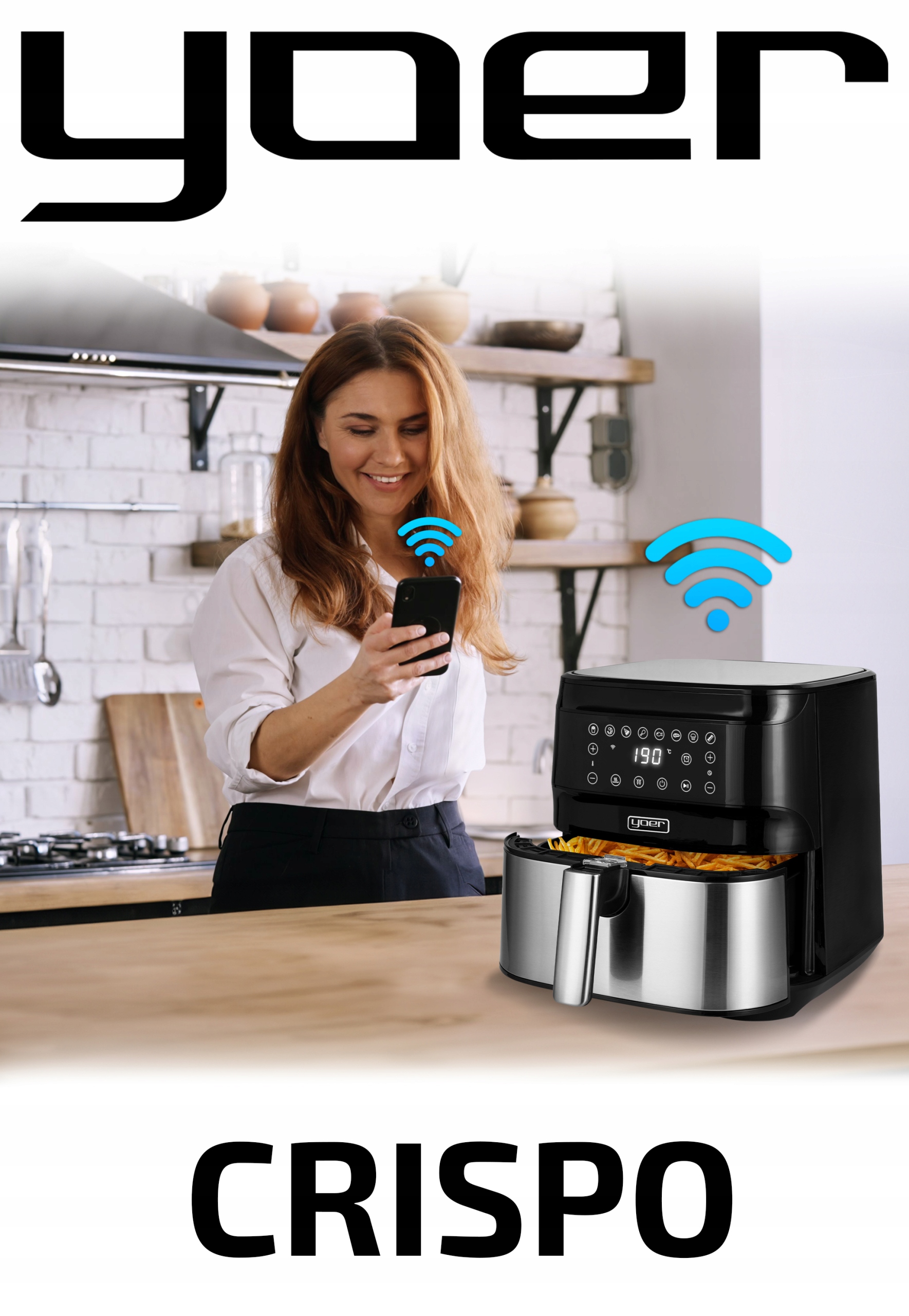 Karšto oro gruzdintuvė yoer 4in1 6l 1700w +wifi