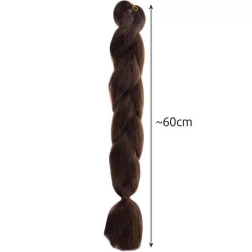 Sintetinis plaukų pluoštas, rudas, 60 cm
