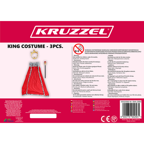 Karaliaus kostiumo rinkinys kruzzel, 3 dalys