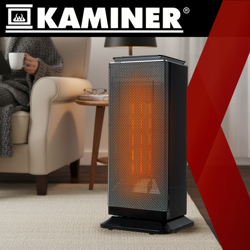 Kaminer lumni 2.0 keraminis šildytuvas su nuotolinio valdymo pultu, 2000w