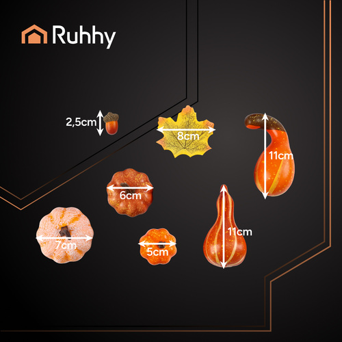 Rudens dekoracijų rinkinys ruhhy, 50 vnt.