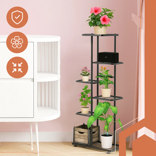 Gėlių stovas ruhhy 106 cm, 6 pakopos, metalinis