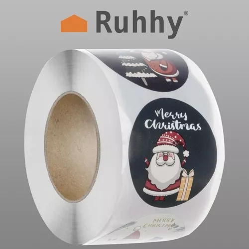 Kalėdiniai lipdukai - ritinys po 500 vnt. ruhhy 22328