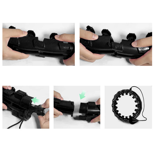 Reguliuojamas hula diržas su masažuokliu 30-42 cm