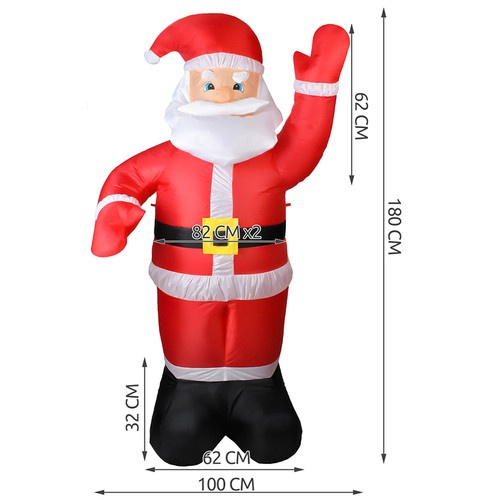 Kalėdinė dekoracija pripučiamas santa