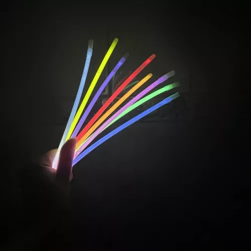 Fluorescencinės apyrankės  - 100 vnt, 8 spalvos, 20x0,5 cm
