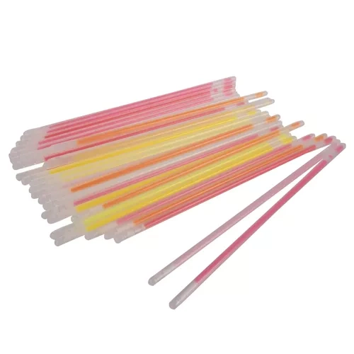 Fluorescencinės apyrankės  - 100 vnt, 8 spalvos, 20x0,5 cm