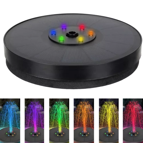 Saulės fontanas gardlov su 7 keičiami antgaliai ir rgb led apšvietimu