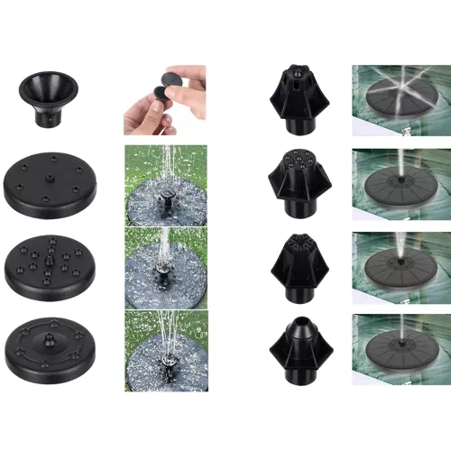 Saulės fontanas gardlov su 7 keičiami antgaliai ir rgb led apšvietimu