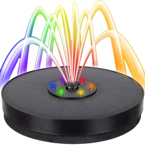 Saulės fontanas gardlov su 7 keičiami antgaliai ir rgb led apšvietimu