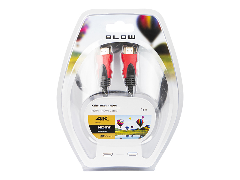 Hdmi laidas kabelis hdmi-hdmi 4k 1m