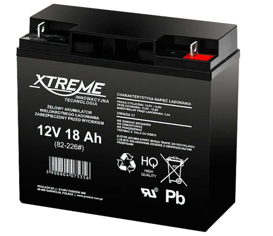 Švino akumuliatorius Xtreme AP18/12 18Ah 12V
