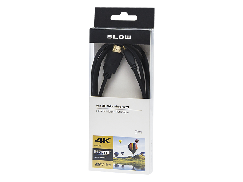 Kompiuterio laidas hdmi - microhdmi kabelis 3m