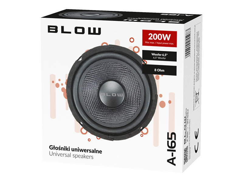 Automobilio garsiakalbis A-165 200W 8Ohm - 166mm