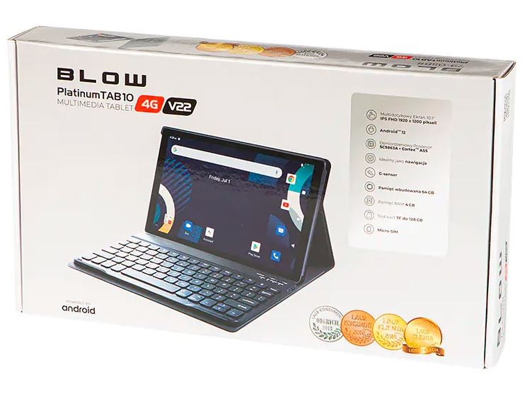 Planšetinis kompiuteris Tablet PlantinumTAB 10 4G V22 + Etui