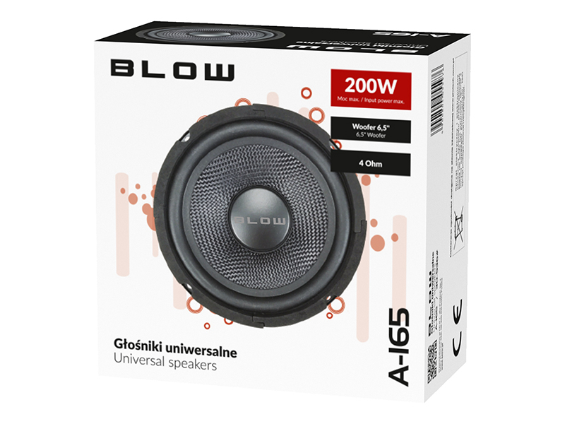 Autimobilinis garsiakalbis A-165 200W 4Ohm, 166mm