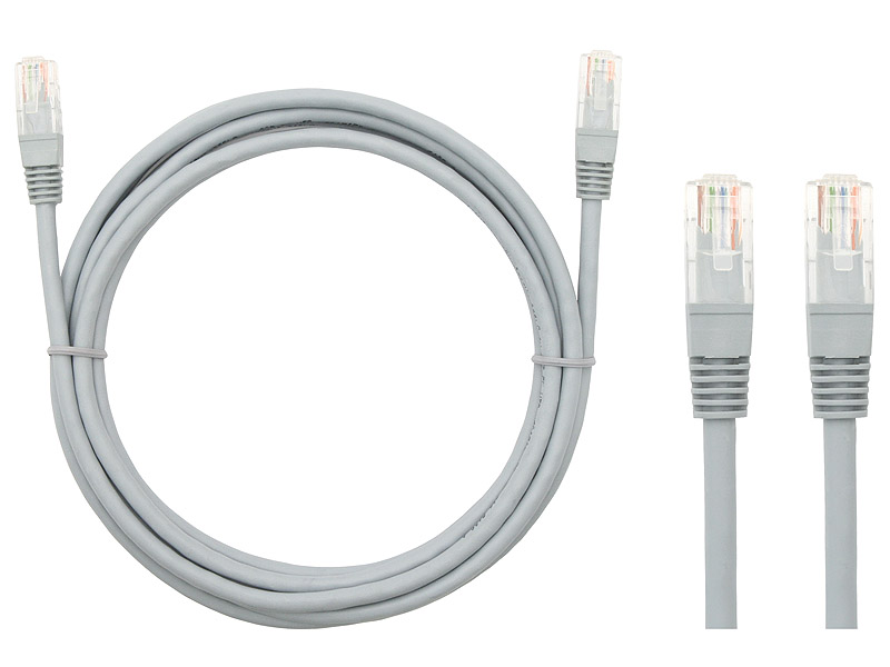 3 m Pilkas UTP Patchcord Kabelis