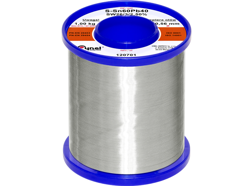 Lydmetalis su fliusu cynel lc60-sw26 0.56mm 1kg