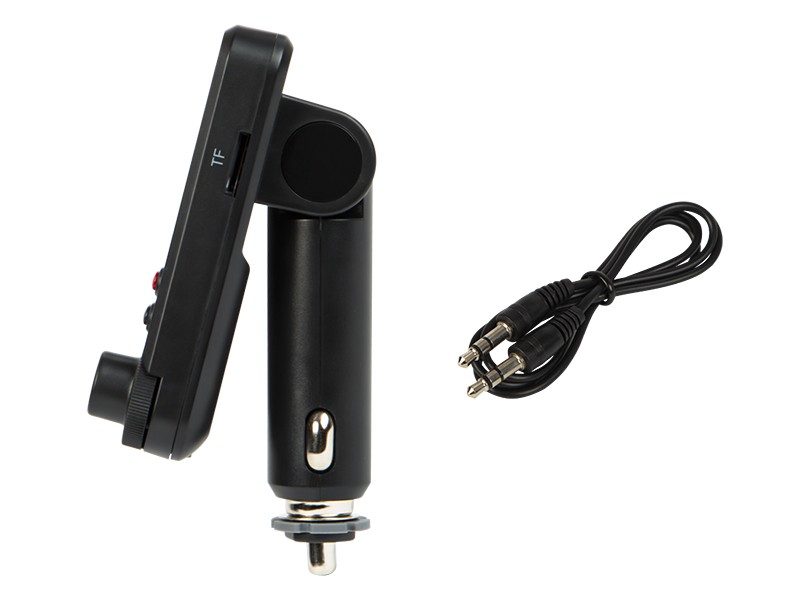 Bluetooth 5.0 fm transmiter su garsiakalbiu - qc3.0, sd, bass, didelis lcd 24v