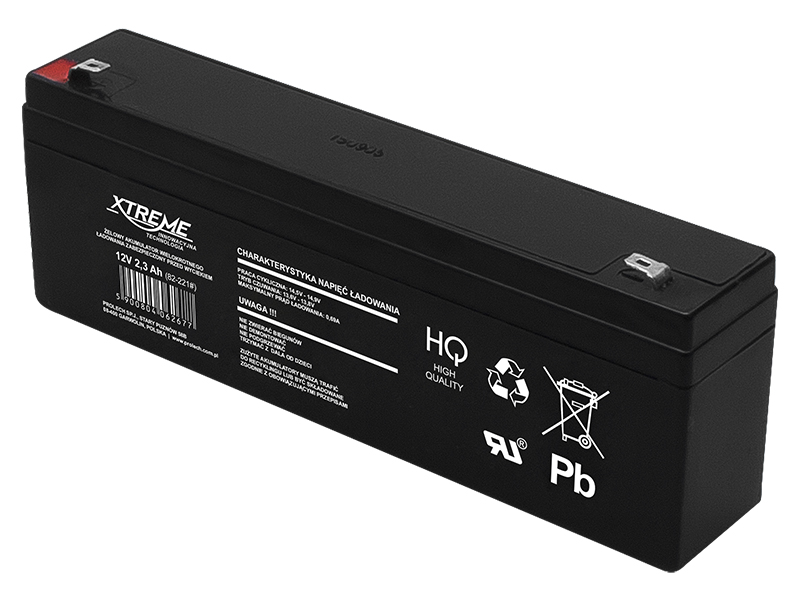 Švino akumuliatorius xtreme agm 12v 2.3ah