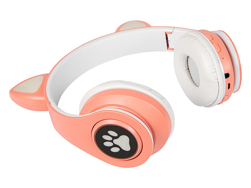 Bluetooth ausinės cat ears led + bevielis mikrofonas garsiakalbis