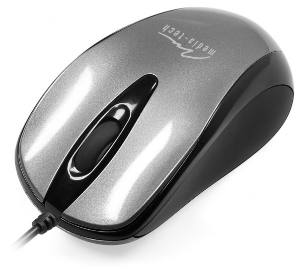 Laidinė pelė media-tech mt1091s, juoda-sidabrinė