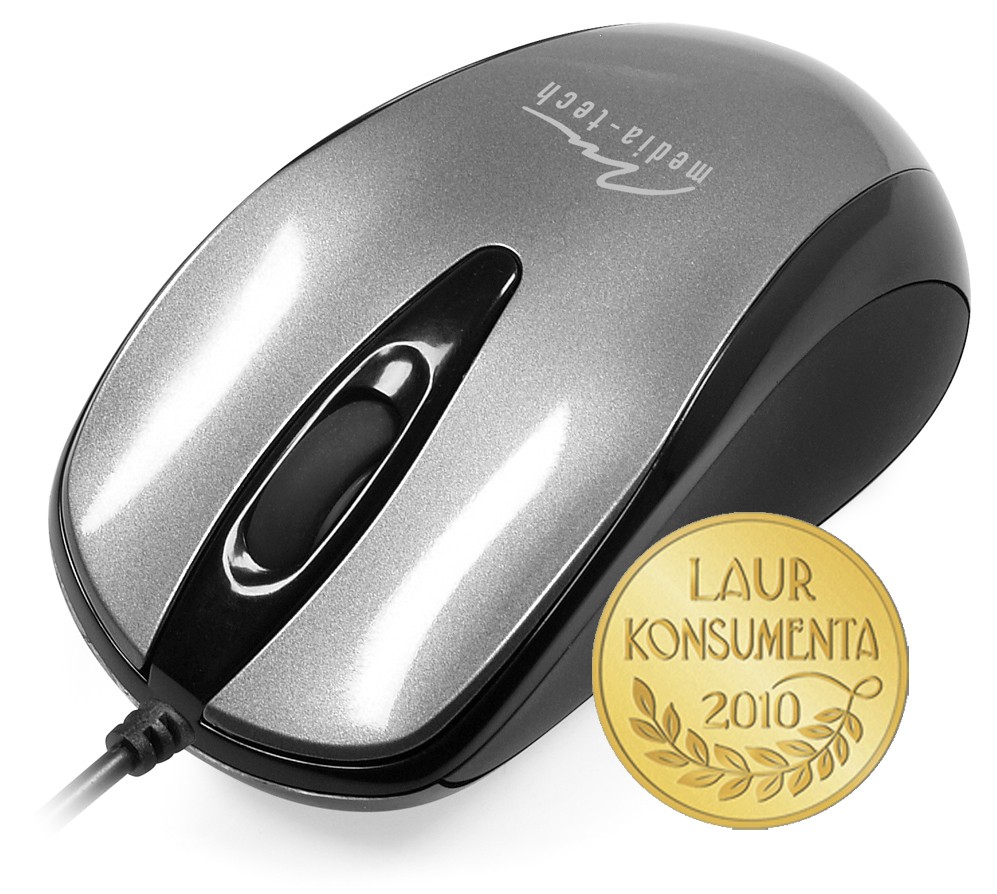 Laidinė pelė media-tech mt1091s, juoda-sidabrinė