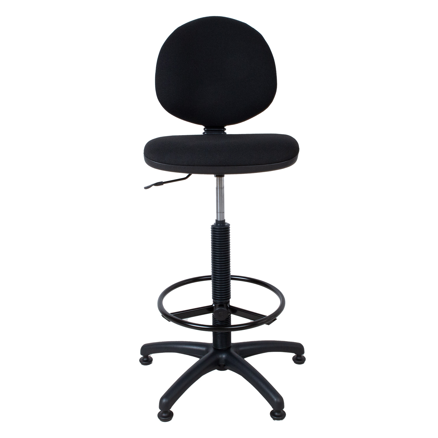 Augsts krēsls ar regulējamu atzveltni, melns, 46 × 42,5–46,5 × 109–132,5 cm