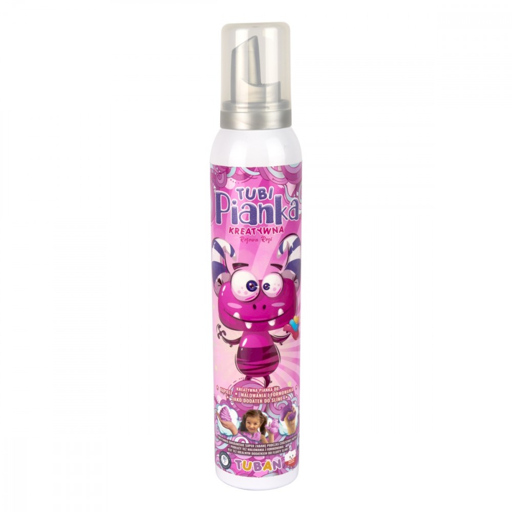 Vonios putos vaikams tuban tubi foam pink lily, 200 ml