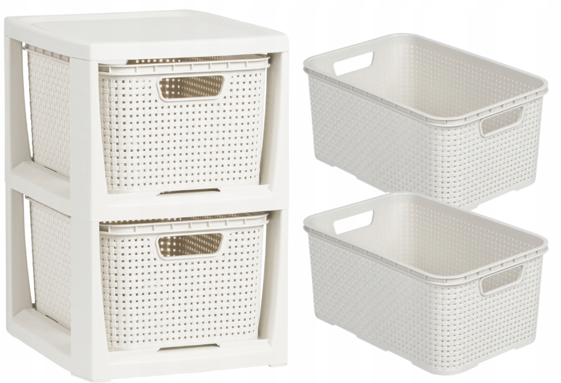 Branq lentyna su 2 krepšeliais Rattan, 14 l