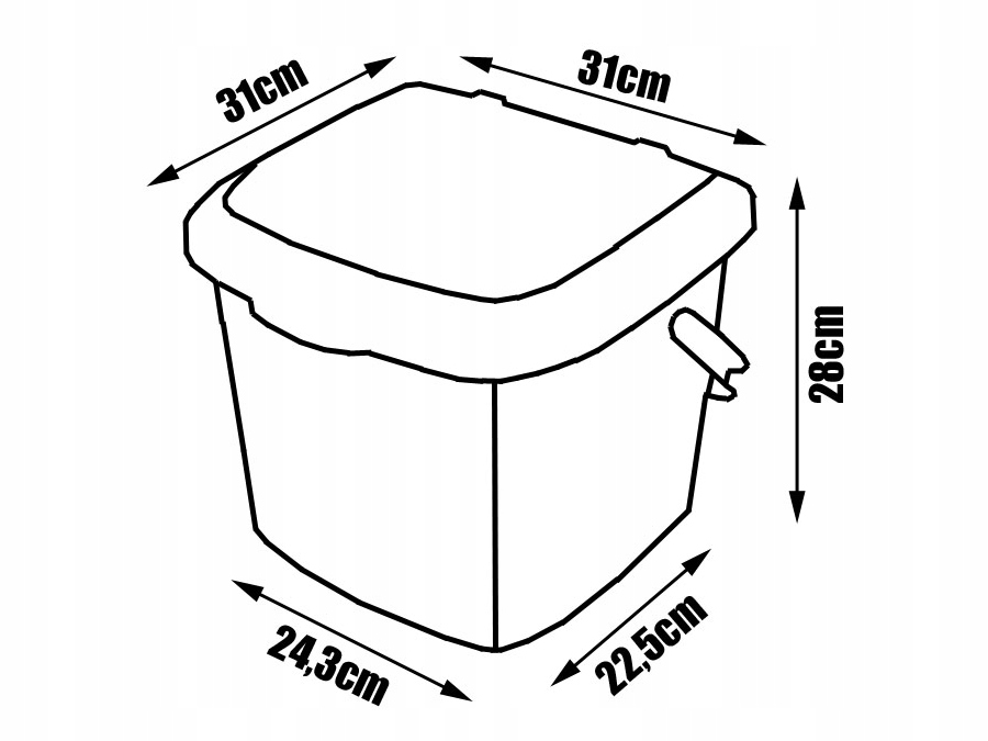 Branq kibiras / kėdutė 15,5 l žalia