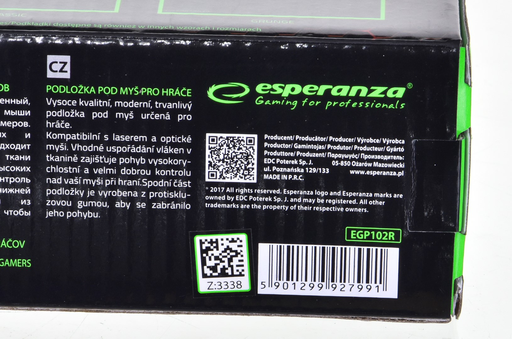 Pelės kilimėlis Esperanza EGP102R, juoda-oranžinė