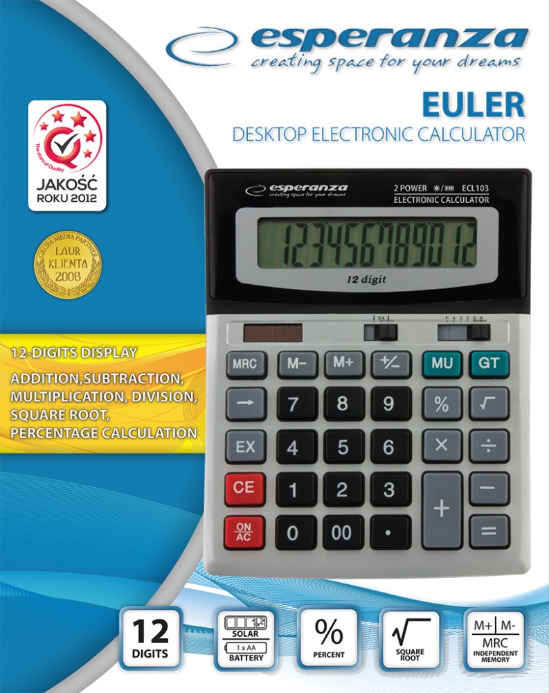 Skaičiuotuvas Esperanza ECL103 EULER