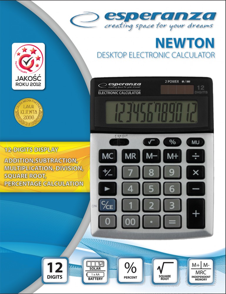 Skaičiuotuvas Esperanza ECL102 NEWTON (5901299903551)