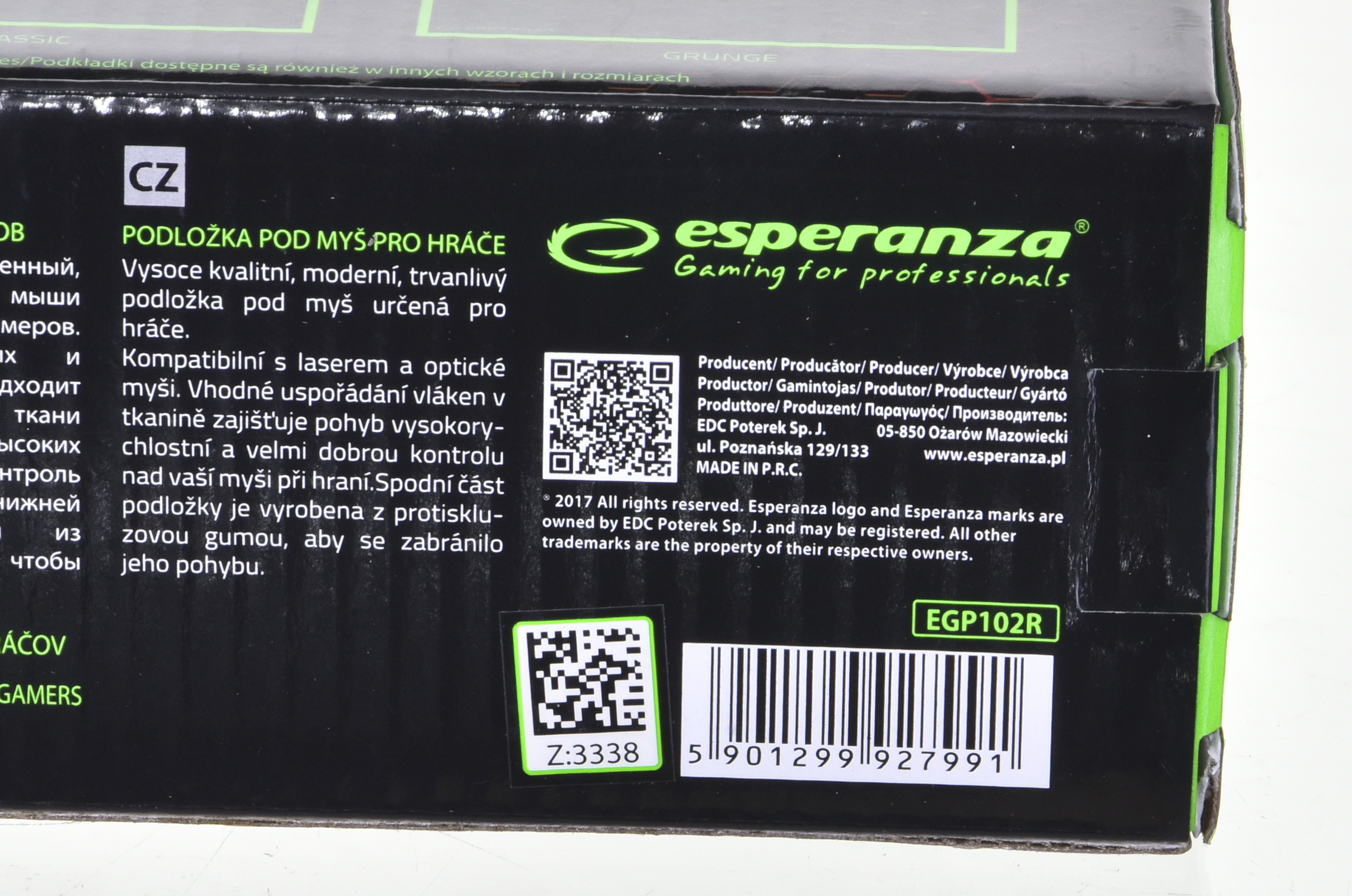 Pelės kilimėlis Esperanza EGP101R, juoda-oranžinė