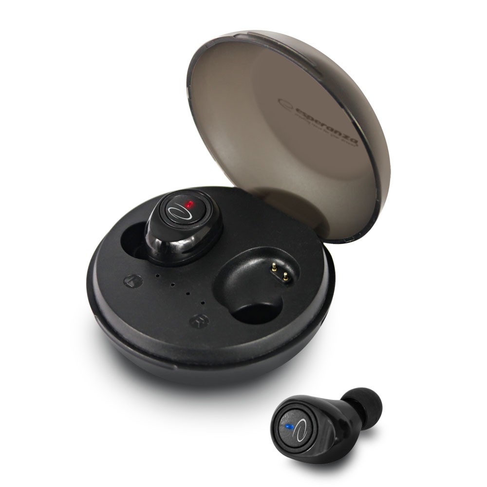 „cetus“ belaidės ausinės tws bt ausinukai su mikrofonu ir stereo garsu, juodi