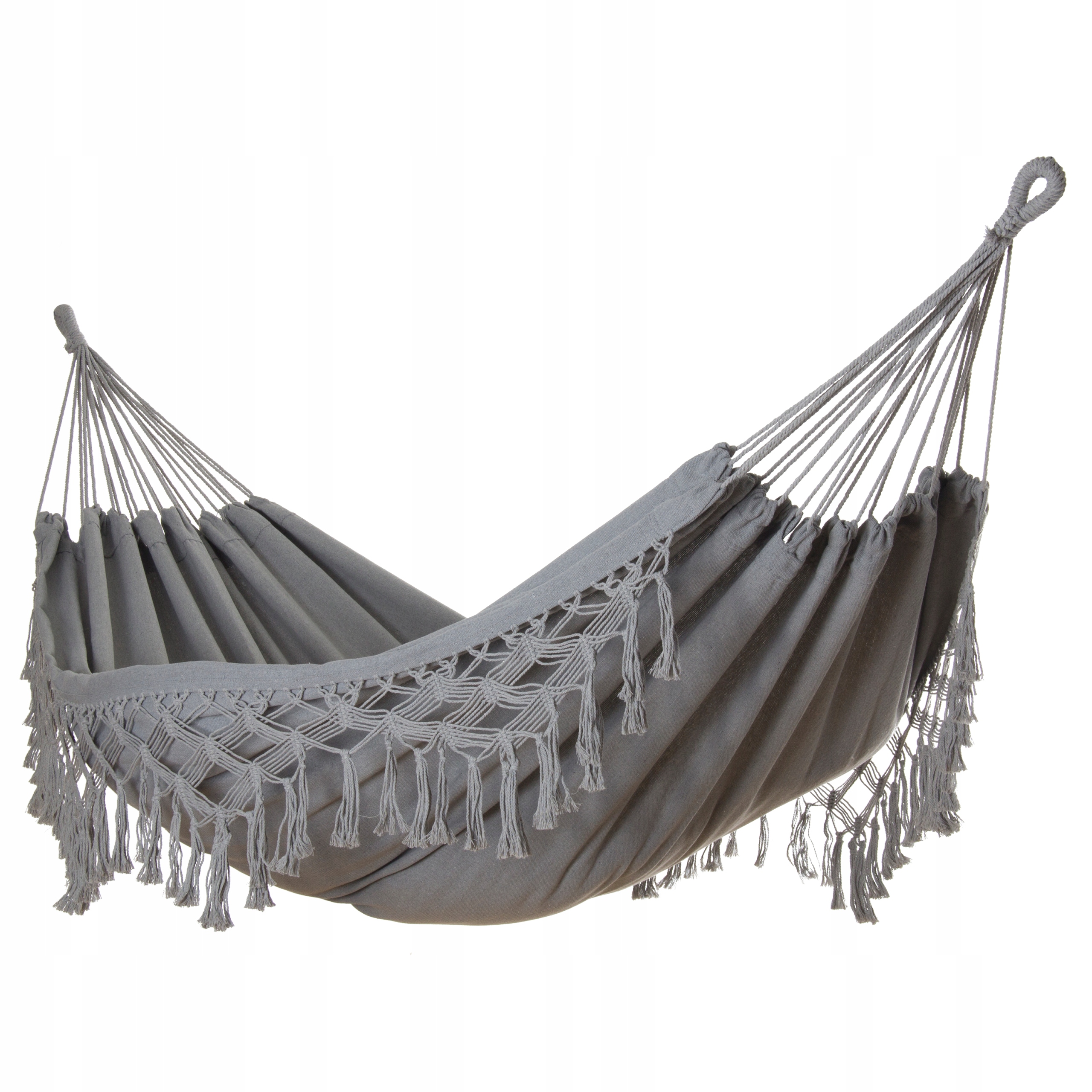 Didelis boho sodo hamakas MIDAS 150x200 pilka