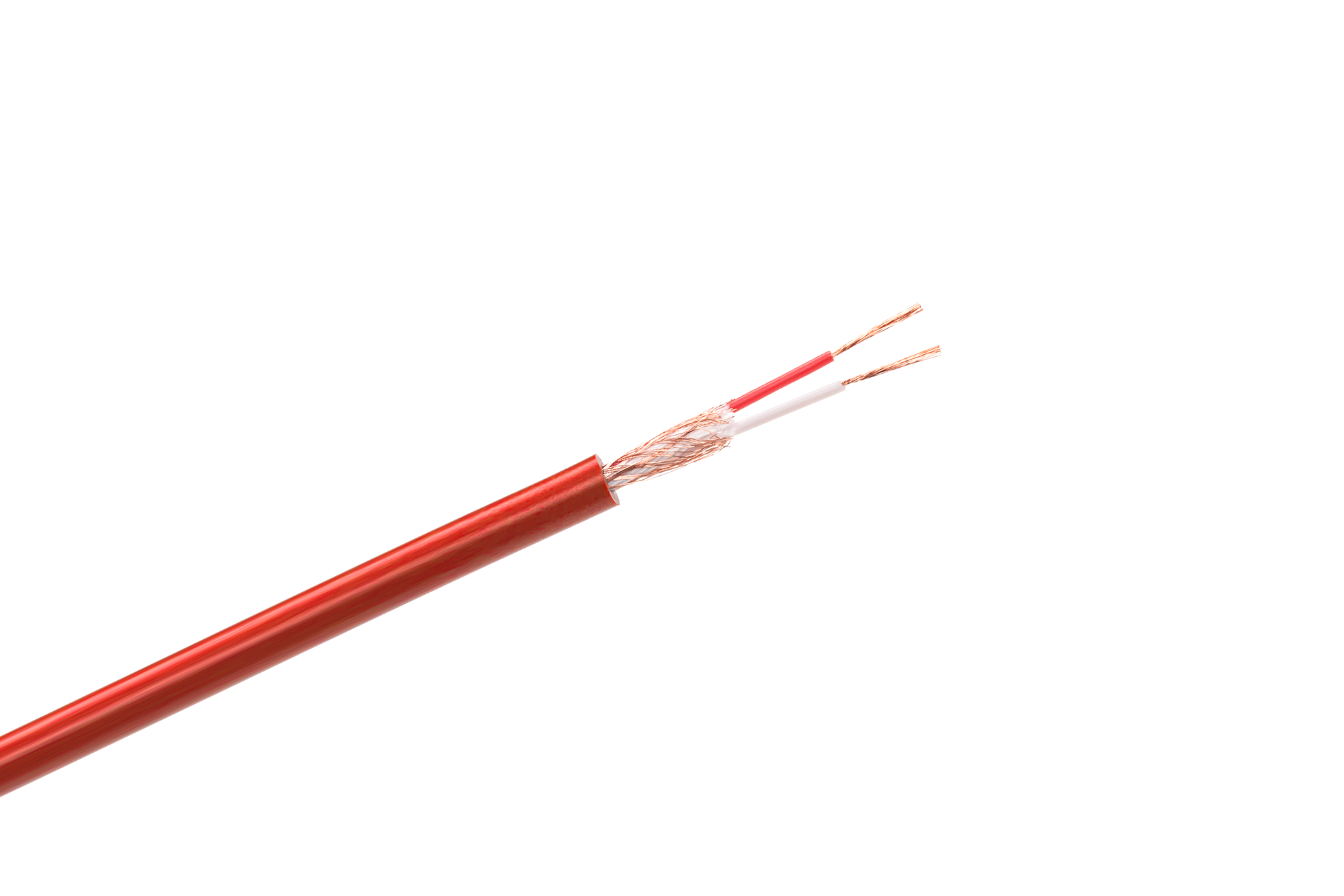 Audio laidas Stereofoninio mikrofono kabelis 6 mm, raudonas
