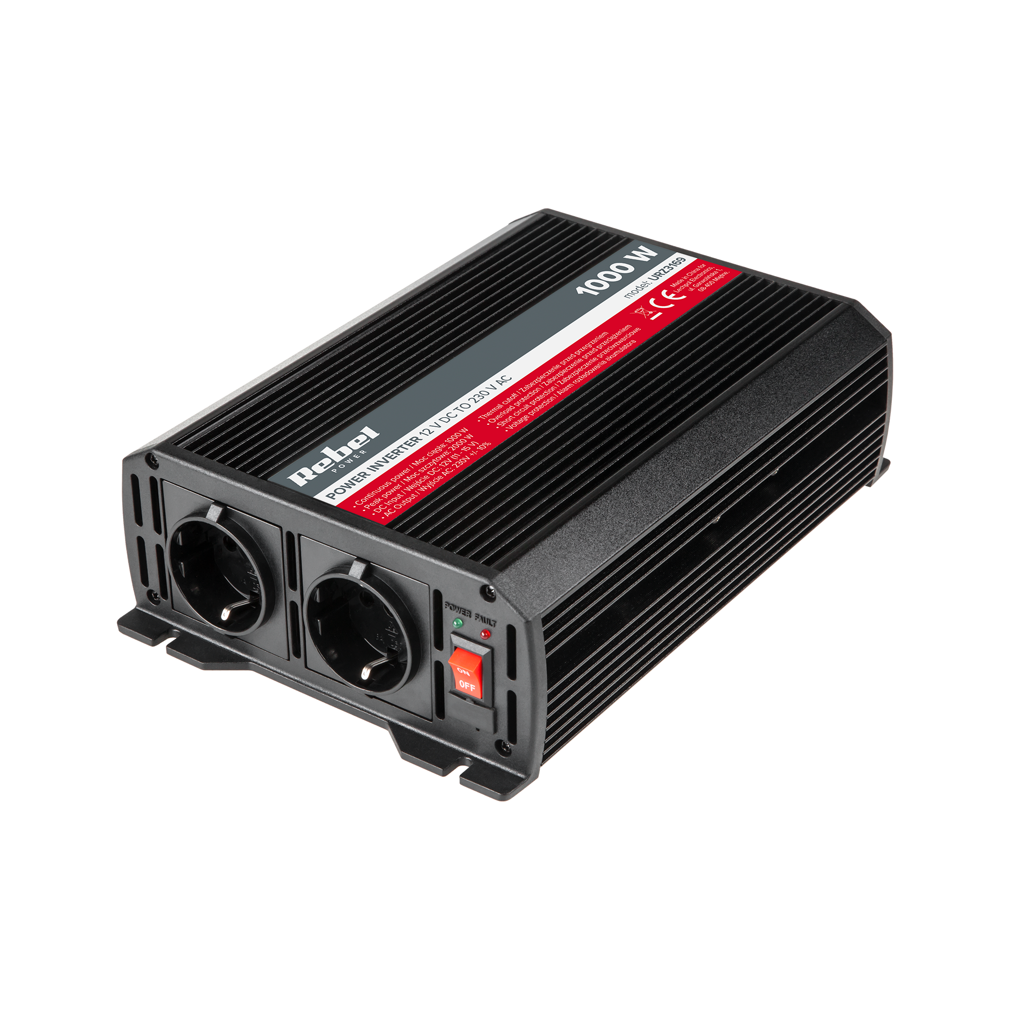 Keitiklis 12v/230v 1000w su 2 vokiškais lizdais