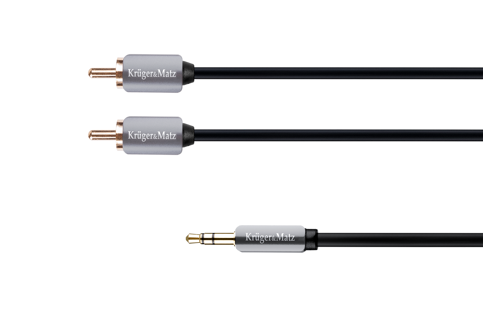 Audio laidas kabelio lizdas 3,5 - 2rca stereo 3,0 m kruger&matz
