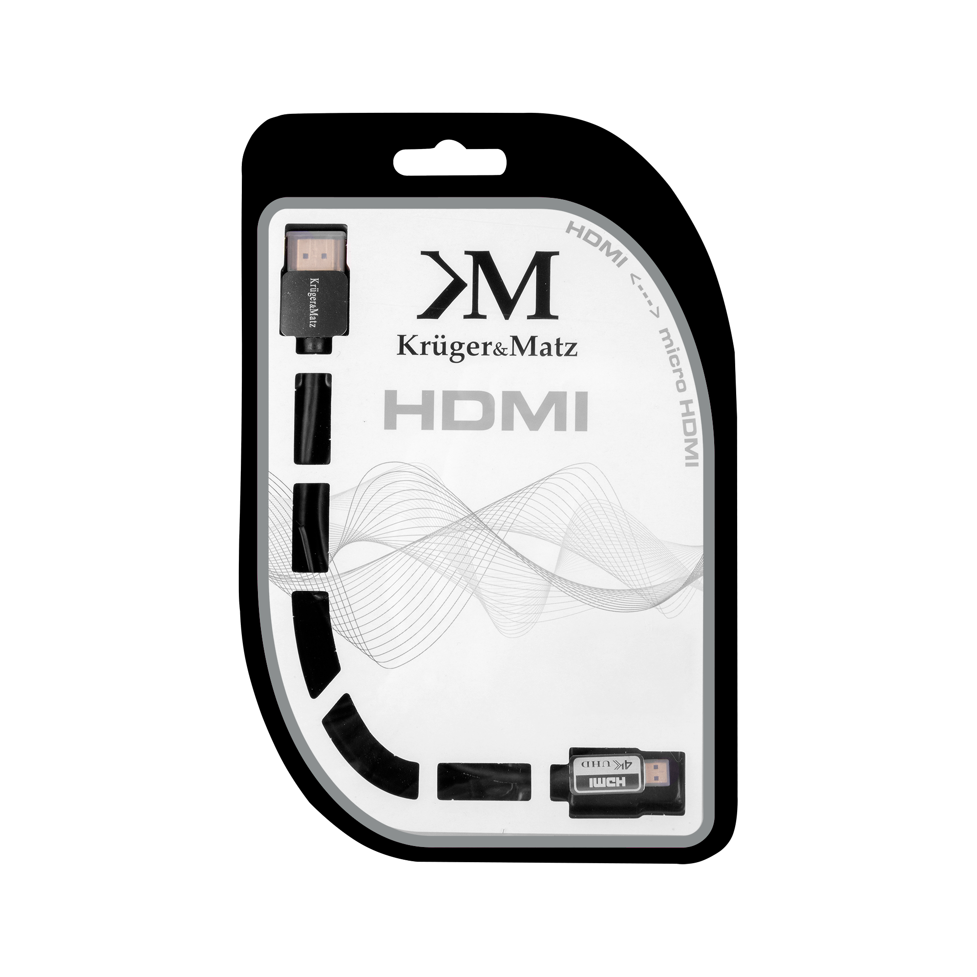 Hdmi laidas hdmi kabelis - micro hdmi kištukinis lizdas (a-d) 3,0 m kruger&matz