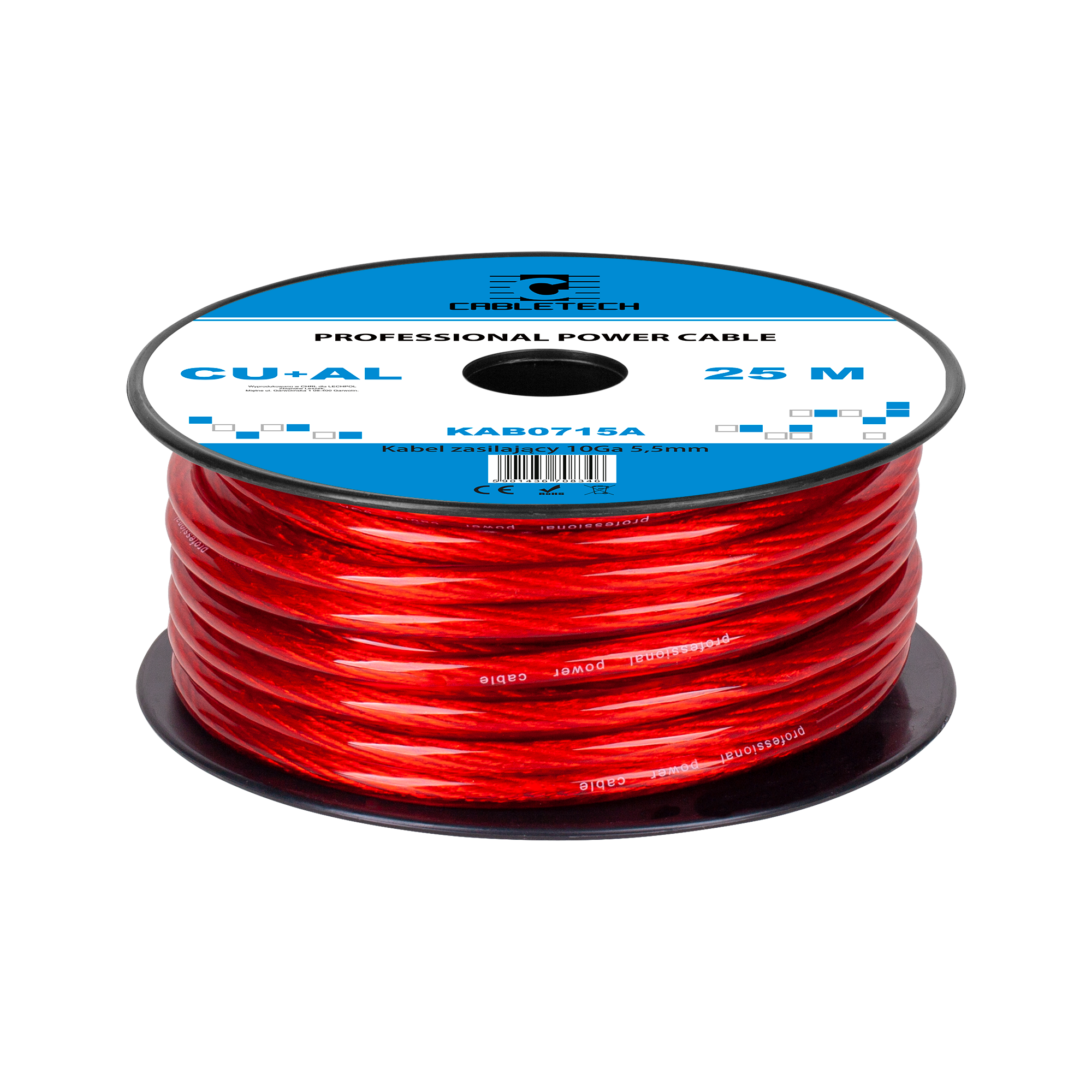 Automobilinis kabelis 10ga od5,5 mm cu+al 25 m